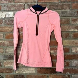 Lululemon 1/4 Quarter Zip Pink Coral jacket With Pockets Size 2